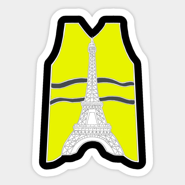 Yellow vest Sticker by blauetauben